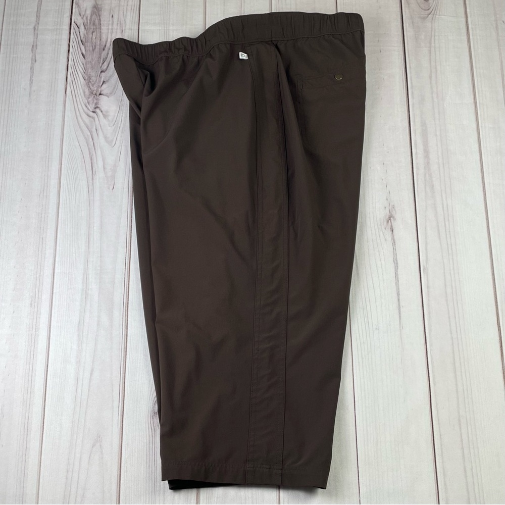 Zenergy by Chico’s Wide Leg Capri Pants Women’s L Brown Pull on Pockets Casual - Picture 2 of 15